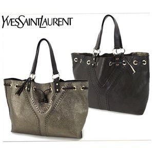 YSL Calfskin Reversible Double Sac Y Tote